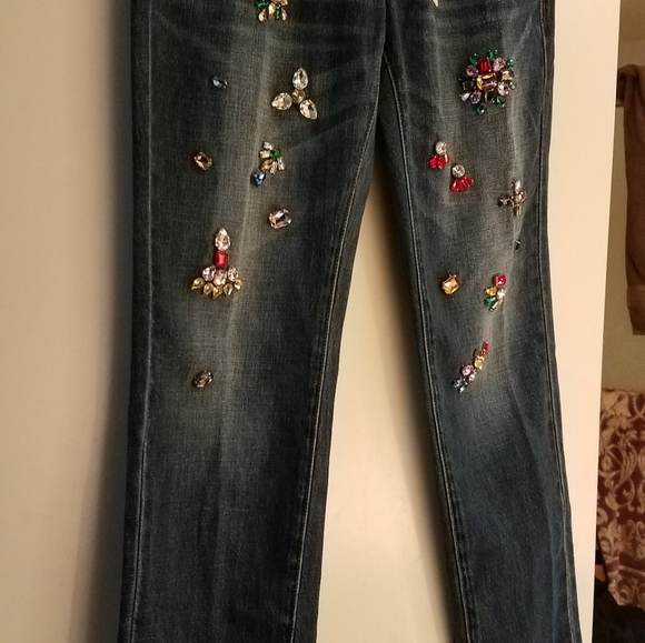 WILLIAM RAST Distressed JEANS Gem Stone SIZE 27 - Picture 7 of 7